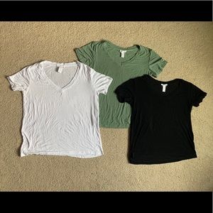 Full Tilt Cropped V-Neck Bundle (size: small)